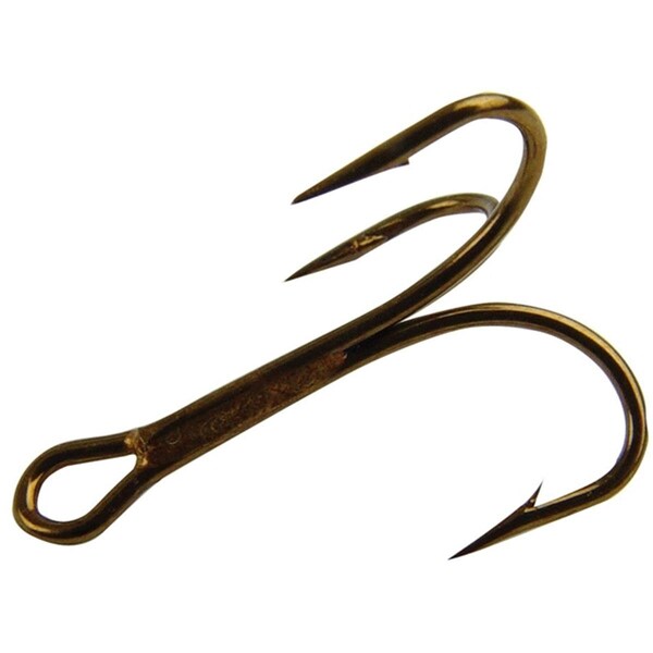 Green Arrow Equipment 3551BR-7 by 0-25 Bronze Ringeye Sport Treble Hooks, Size 7 by 0, 25PK GR2966822 - main